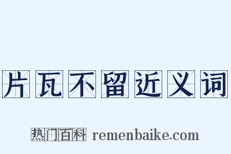 片瓦不留近义词是什么意思的图片